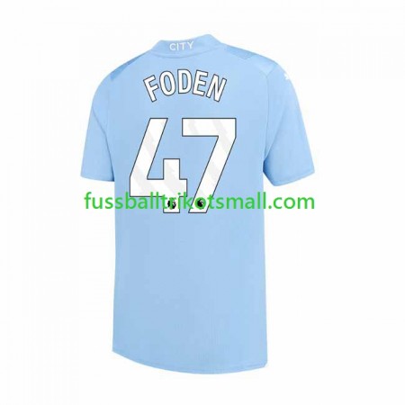 Fußballtrikots Manchester City Phil Foden 47 2023-2024 Kurzarm Heimtrikotsatz kaufen